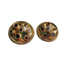 Vintage 80s Jeweled Clip Earrings (A4143)