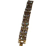 Vintage Unsigned Blingy Ab Rhinestone Bracelet (A3588)