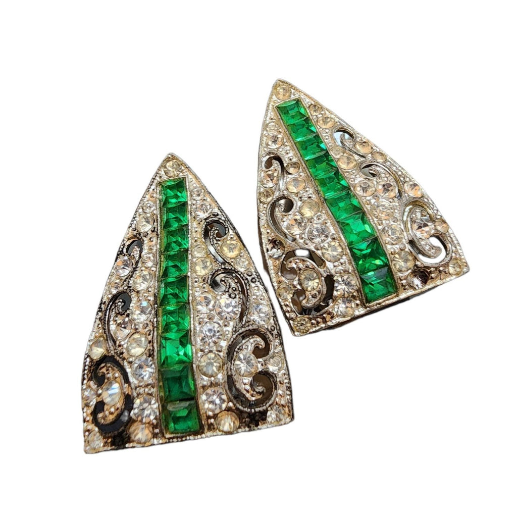 Vintage Art Deco Pair Of Dress Clips (A1973)