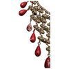 Early Brass & Glass Dangling Bib Necklace (A1853)