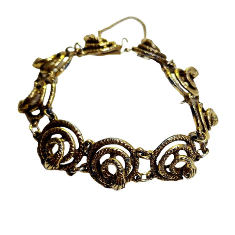 Vintage turquoise Thermoset pearl bead bracelet & earring set