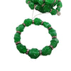 Vintage Apple Jade Molded Resin Buddha Bracelet NOS (A4333)