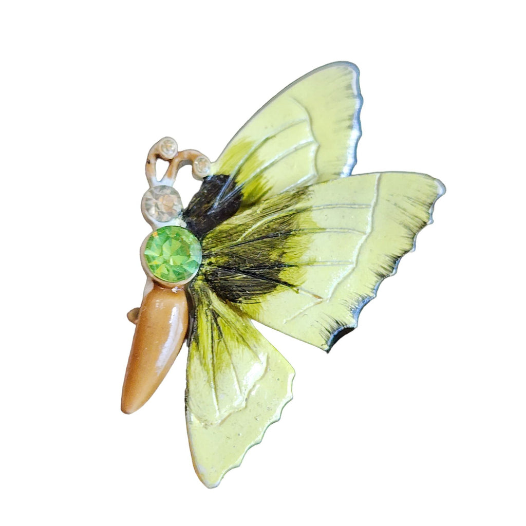 Vintage Unsigned Original By Robert Butterfly Enamel Brooch (A1710)