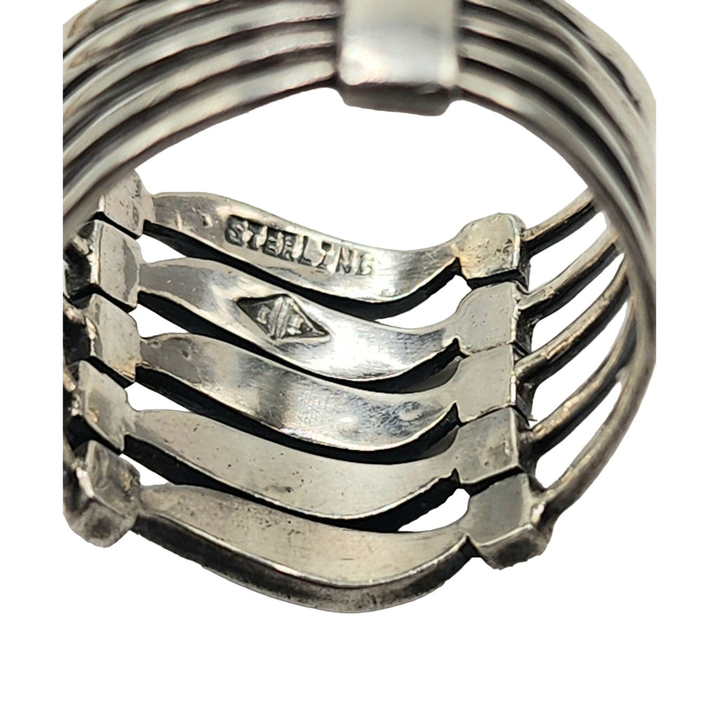 Vintage Sterling Silver Marcasite Ring (A5043)