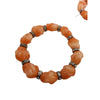 Vintage Coral Tone Resin Buddha Bracelet NOS (A4336)