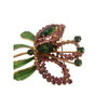 Vintage Amazing Rhinestone & Enamel Flower Brooch (A3892)
