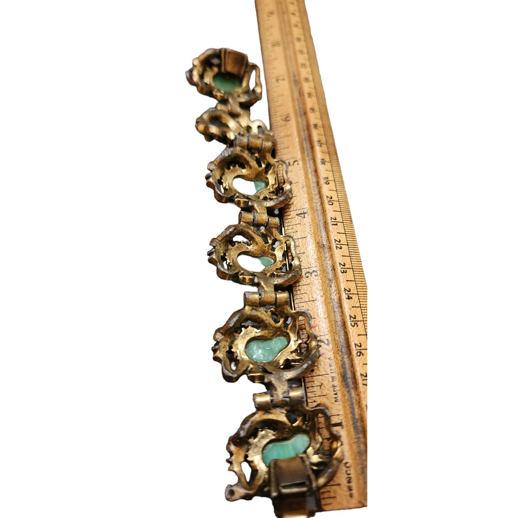 Vintage Heavy Brass & Resin Bracelet (A2304)