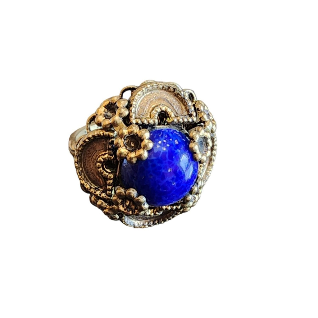 Vintage Decorative Stone Adjustable Ring (A1778)