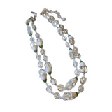 Vintage Double Strand Glass & Crystal Necklace Japan (A2228)