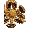 Vintage Signed West Germany Givre Glass & Pearl Brooch (A1928)