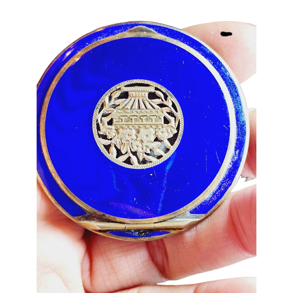 Vintage Deco 20s Enameled Compact (A1040)