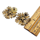 Vintage Cameo & Brass Earrings (A5071)