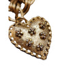 Vintage Signed Avon Chain Heart Charm Bracelet (A1840)