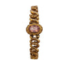 Vintage D.F.B. Co. Expansion Sweetheart Pink Faceted Glass Bracelet (A4377)