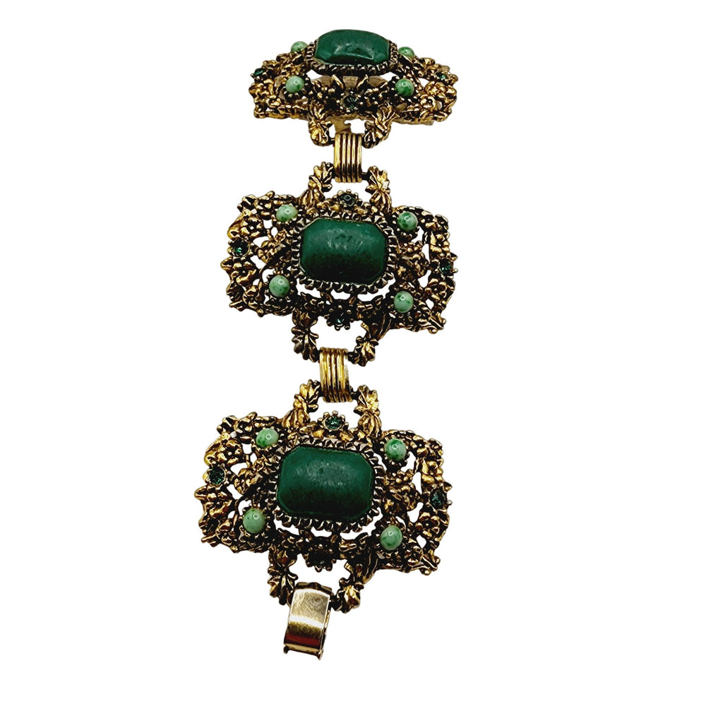 Vintage Selro Style Wide Elaborate Panel Bracelet (A559)