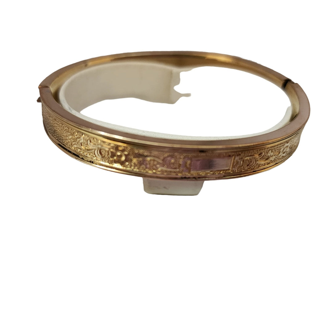 Antique T & D Signed 1/20th 10K Gold Filled Older Bangle Bracelet (A4375)