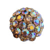 Vintage Signed Warner Ab Rhinestone Domed Brooch (A1948)