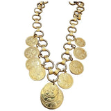 Vintage 80s Coin Necklace (A1854)