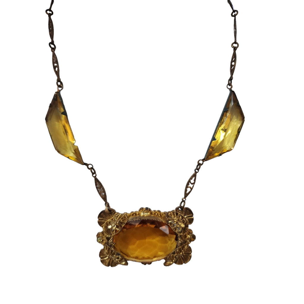 Vintage Czech Glass Amazing Necklace (A4346)