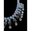 Vintage Stunning Crystal & Atlas Glass Rhinestone Bib Necklace (A4442)