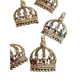 Vintage Crown Charms That Need Stones Lot of 9 (A1777)
