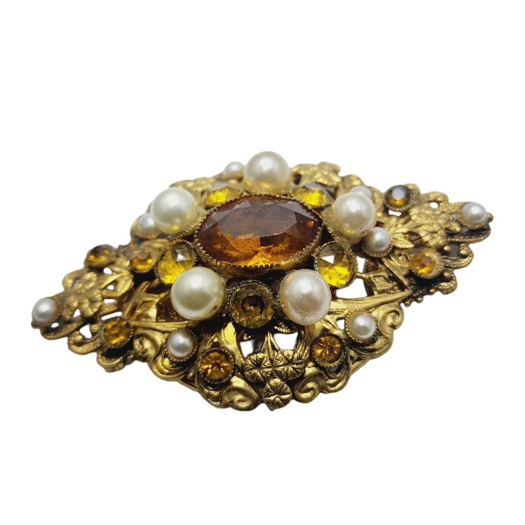 Vintage Amazing German Czech/Austro Hungarian? Decorative Brooch (A2208)