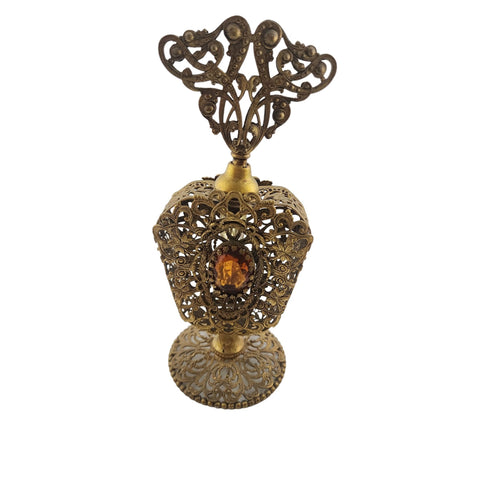 Vintage Neiger Style Czech Glass & Enamel Necklace (A4426)