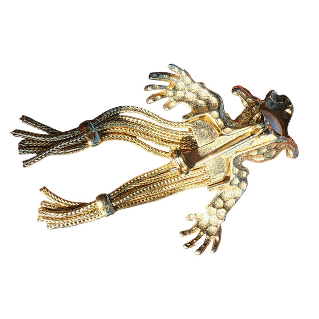 Vintage Well Made Scarecrow With Chain Legs Brooch (A4213)