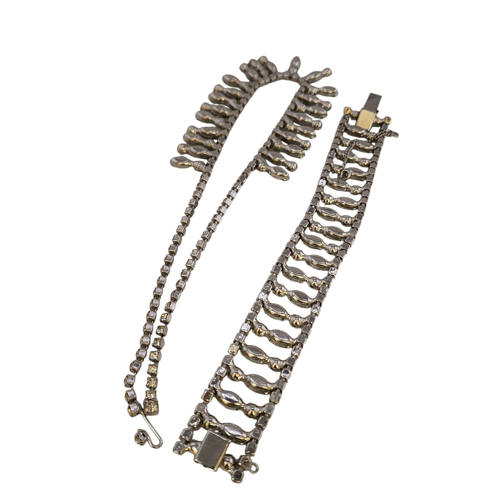 Beautiful Multi Color Well Made Rhinestone Necklace and Bracelet Set (A5765)