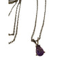 Vintage Dainty Glass Pendant Necklace (A5229)