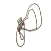 Vintage Dainty Glass Pendant Necklace (A5229)