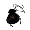 Vintage Velvet Beaded Pull String Purse (A5333)