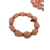 Vintage Rose Quartz Resin Buddha Bracelet NOS (A4337)