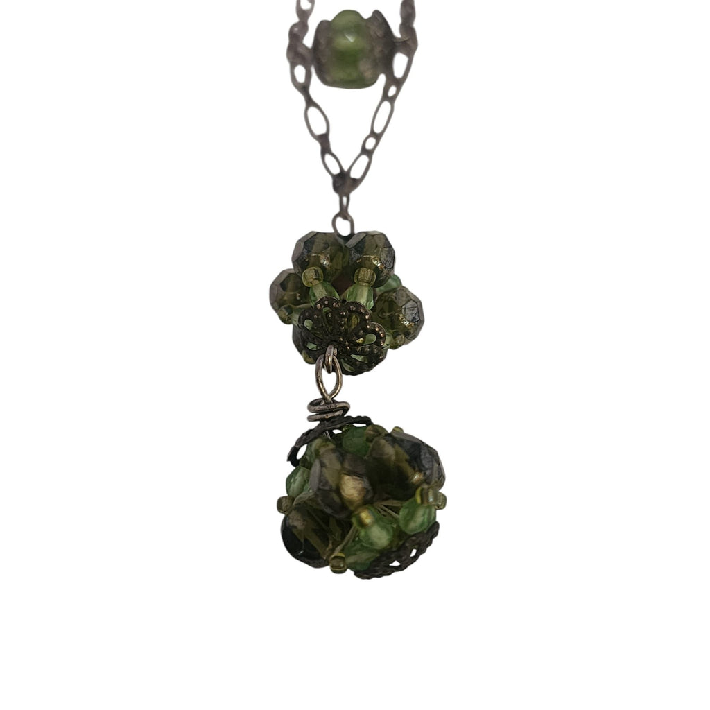 Vintage Hand Beaded Ball Necklace (A5647)
