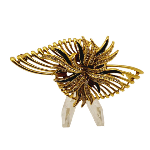 Vintage Enamel on Brass Butterfly Brooch (A665)