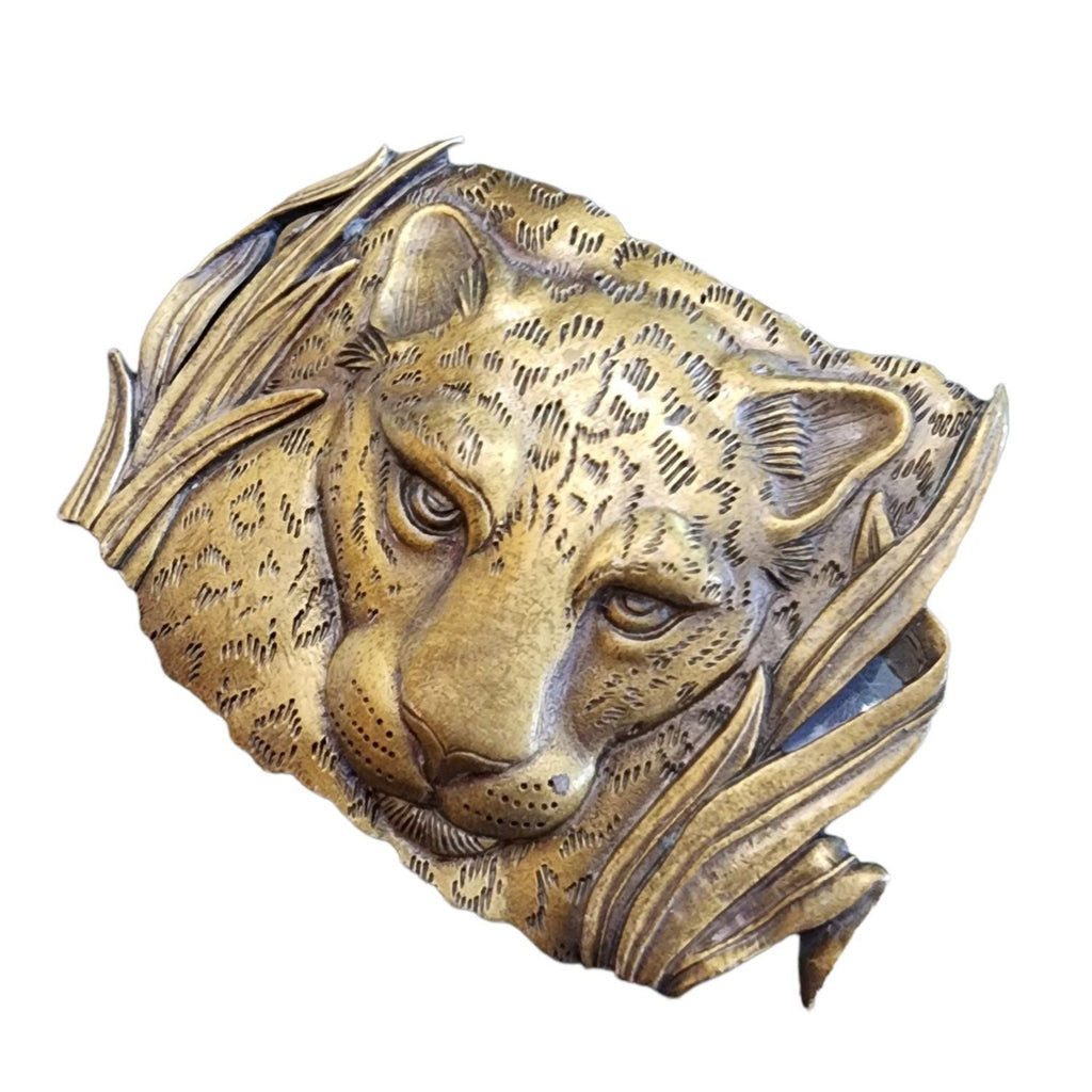 Vintage Signed JJ 1986 Lion Brooch (A1947)