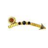Signed G.N. Buonanno Mid Century Matte Gold and Semi Precious Brooch (A5773)