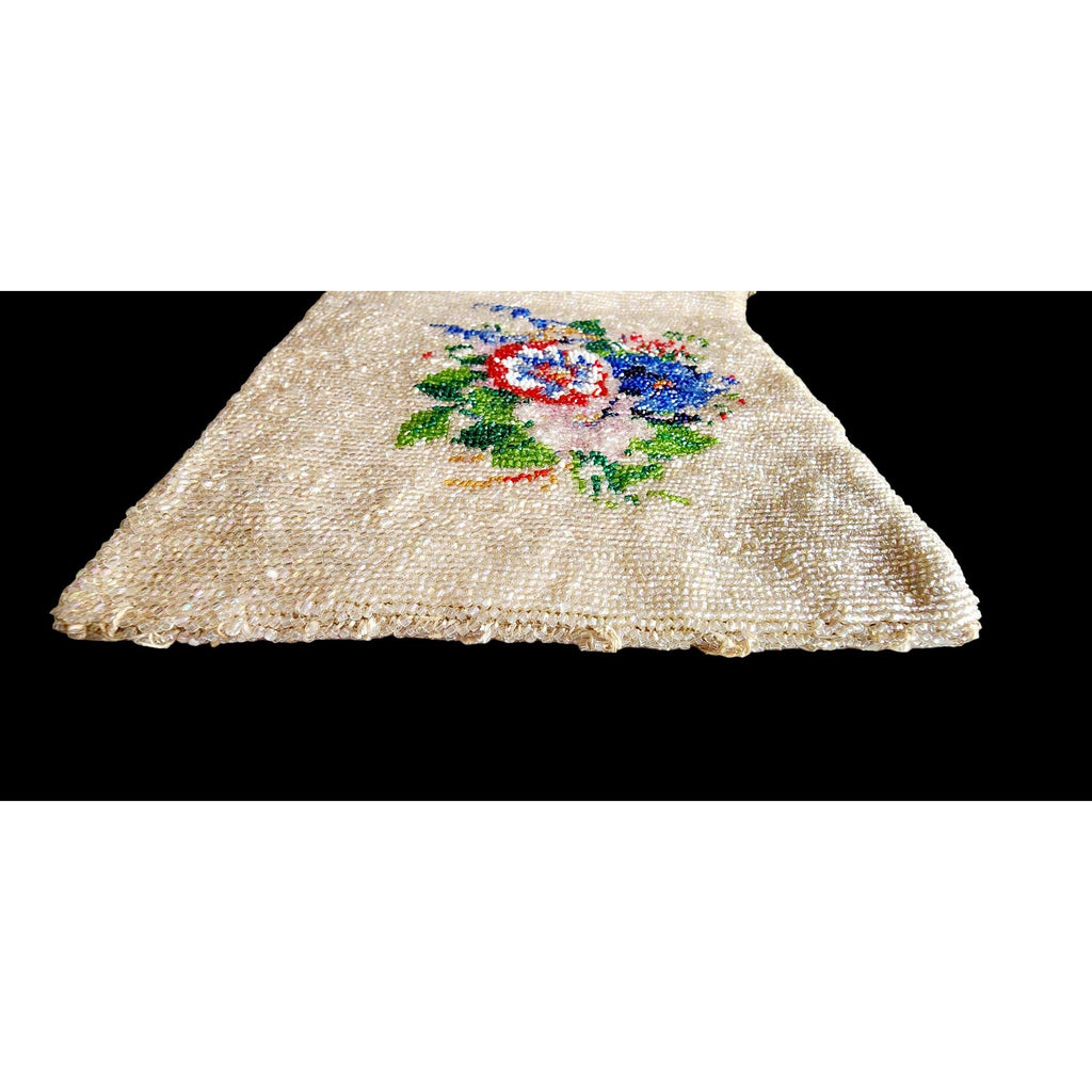 Antique Beaded Flower Bag (A4182)