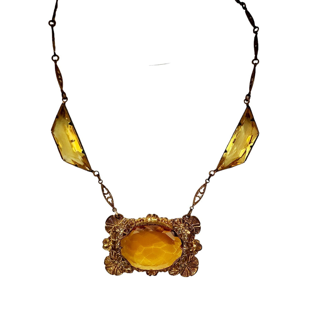 Vintage Czech Glass Amazing Necklace (A4346)