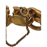 Vintage Ciner Signed Heavy Brushed Gold Rhinestone Chain Bracelet (A3661)