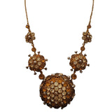 Vintage Spectacular Domed Dimensional Cosmic Blingy Necklace (A3702)