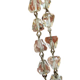 Antique Unique Cut Multi Faceted Double Crystal Necklace (A1842)