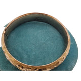 Antique Highly Detailed All Over Designed GF Bangle Bracelet Marked AAGCO 1/10