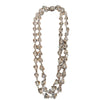 Antique Unique Cut Multi Faceted Double Crystal Necklace (A1842)