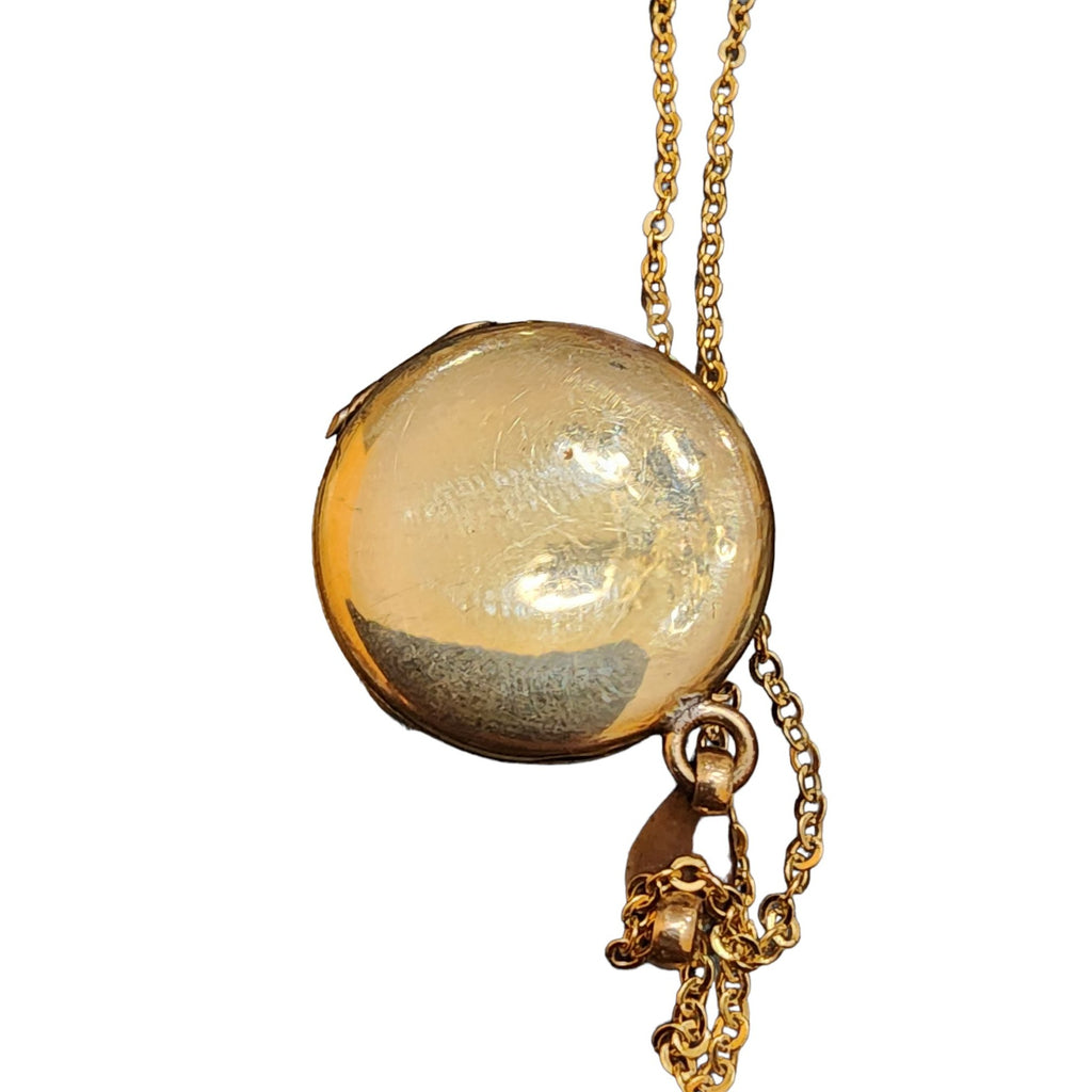 Vintage Enamel Locket Necklace (A1968)