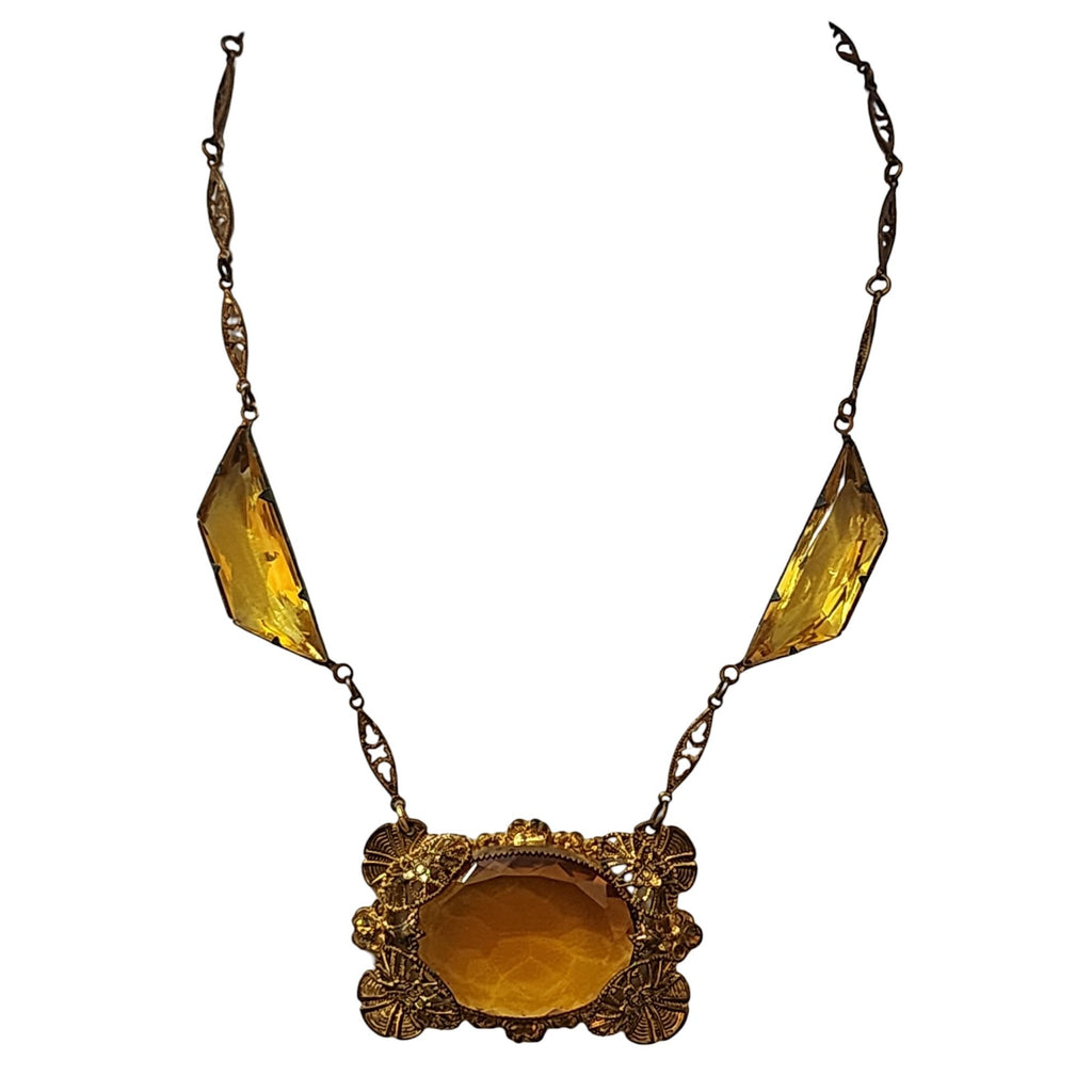 Vintage Czech Glass Amazing Necklace (A4346)