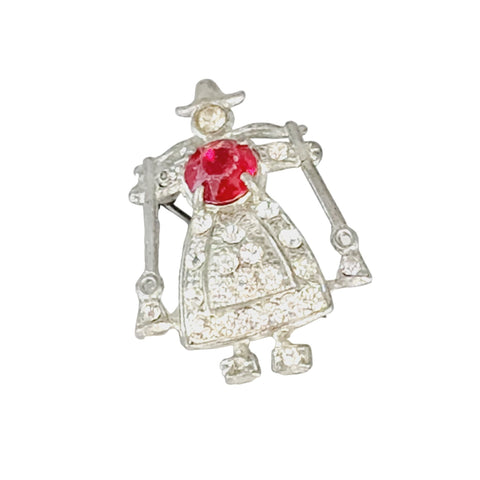 Early Frank Hess Miriam Haskell dress clip