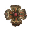 Vintage Signed ART Arthur Pepper Dimensional Enamel Flower Brooch (A4069)