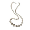 Antique Beautiful Highly Faceted Crystal Strung On Sterling Chain (A3895)