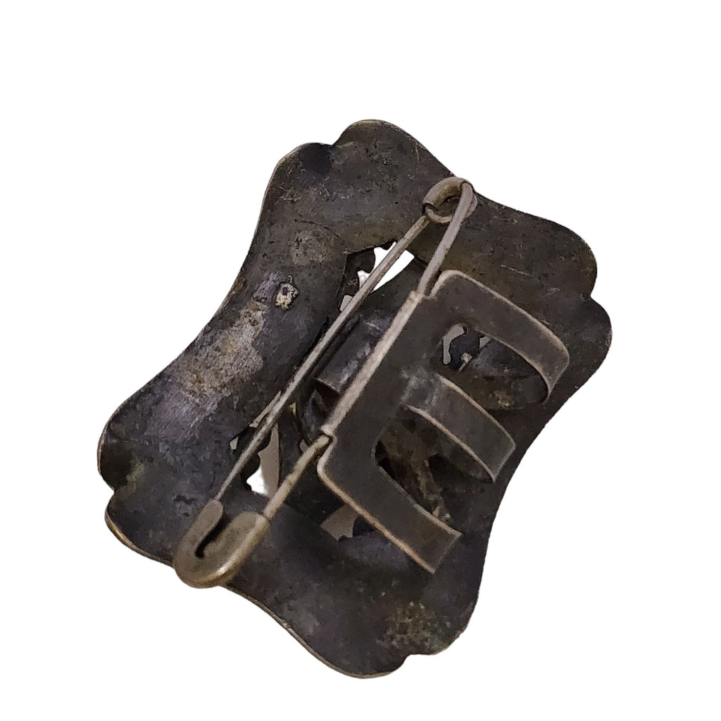 Antique Unique Victorian Sash Buckle Safety Pin (A3662)